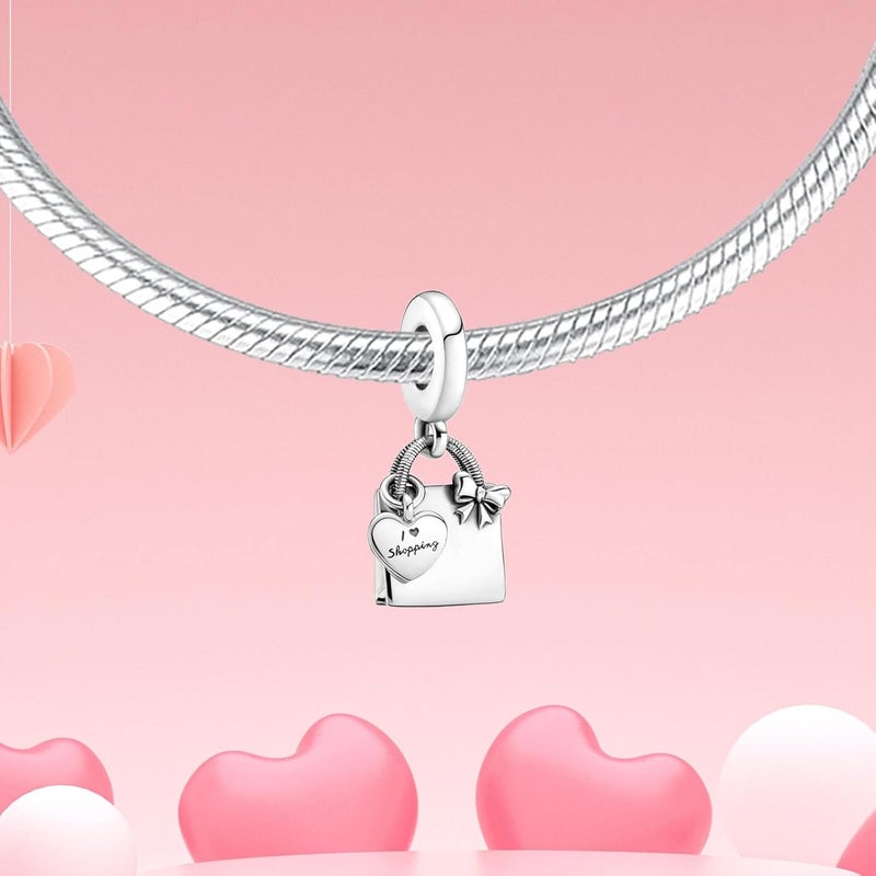DATOUQI Queen Happy Birthday Hot Air Balloon Family Puppy Charm 925 Sterling Silver Charms for Bracelets and Necklaces Mother's Day Charms for Women - Image 1